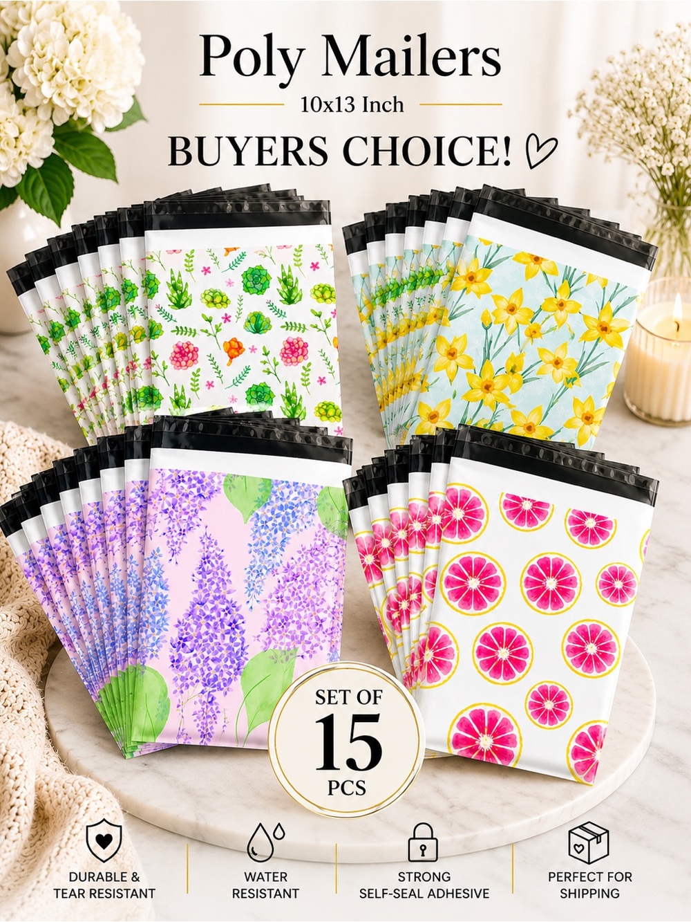 (15!) Poly Mailers – Buyers Choice! 10x13